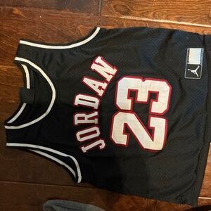Girls Authentic Black Jordan Crop Tank Top